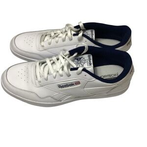 Reebok Men's White and Blue Sneakers